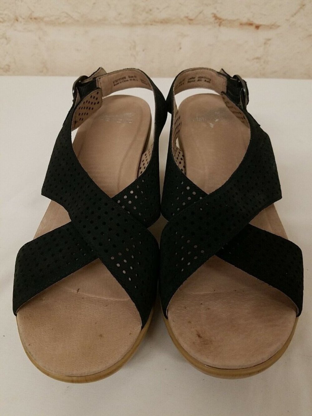 Dansko Sandals Open Toe Heeled Clogs Black Size 41 or 10.5